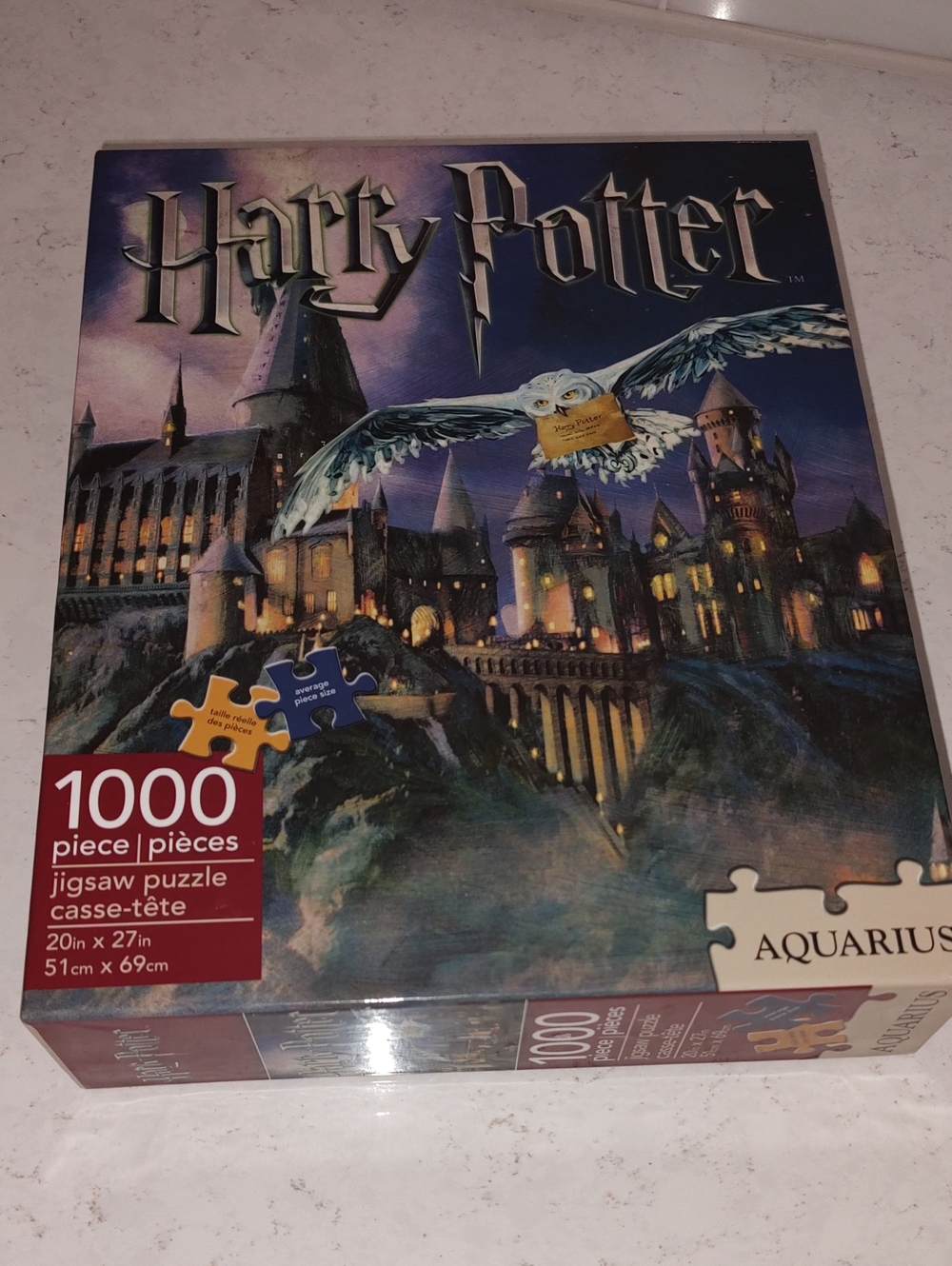 Harry Potter 1000-Piece Hogwarts Jigsaw Puzzle - Blue & Purple
